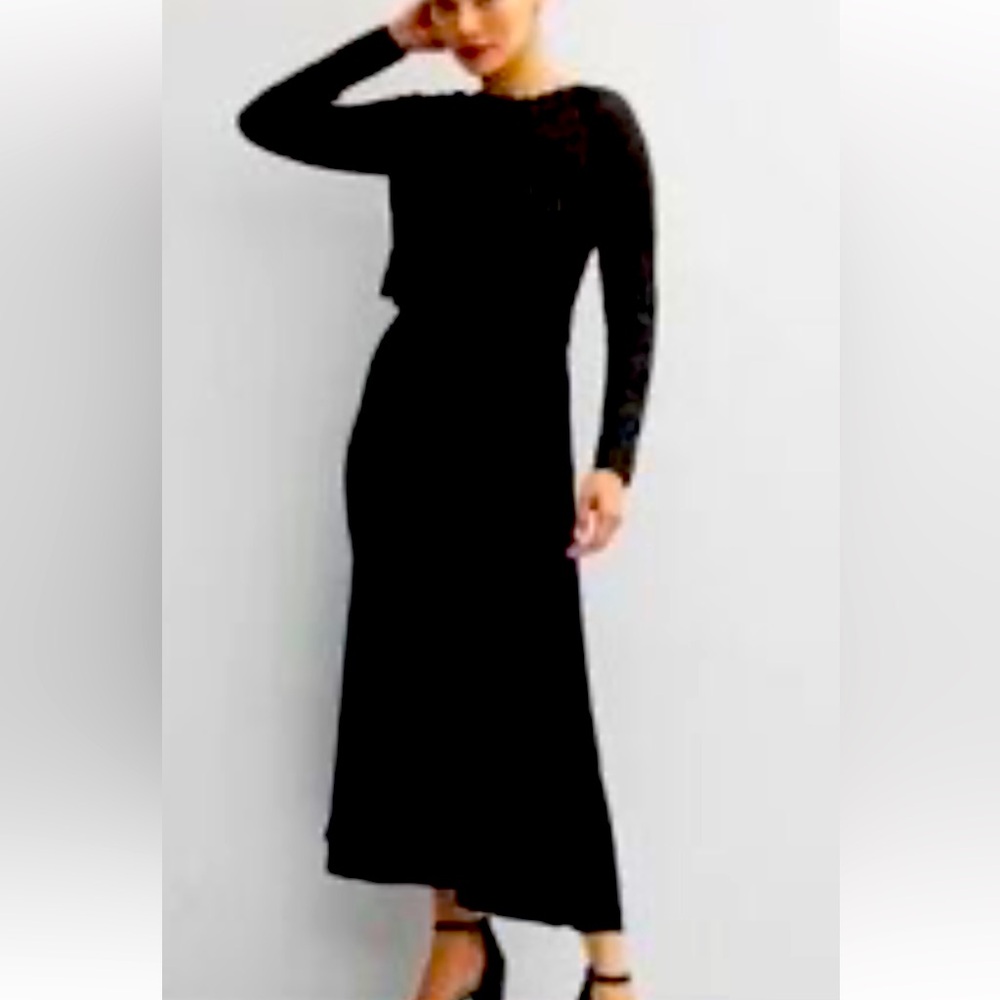 Rachel Zoe Full-Length Maxi Dress with Sweater, Size Sm